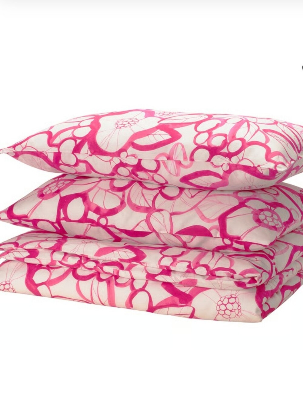 NWT King Size Duvet Set white and pink floral pattern
